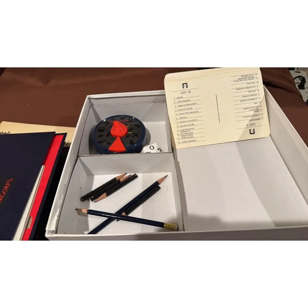 Scattergories Vintage Word Board Game Milton Bradley  1988